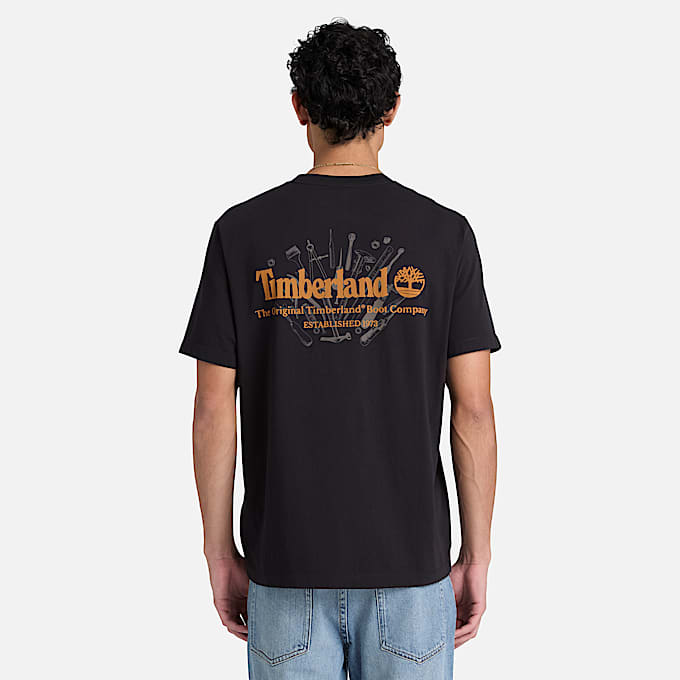 Bootmakers KurzarmTShirt mit Grafik fr Herren in Schwarz TBL Schwarz ALT8