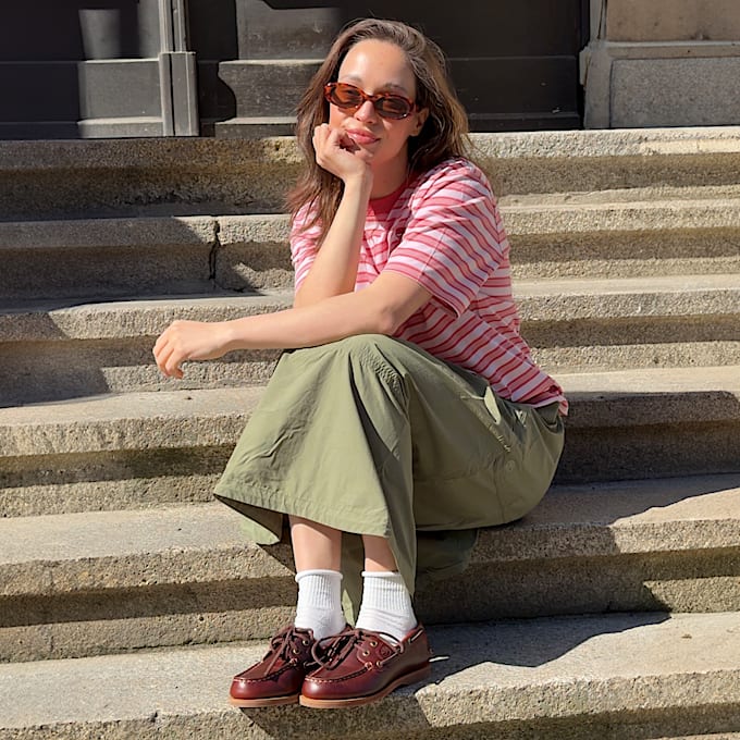 Klassischer Timberland Bootsschuh fr Damen in Burgunderrot TBL Burgunderrot MKTG2