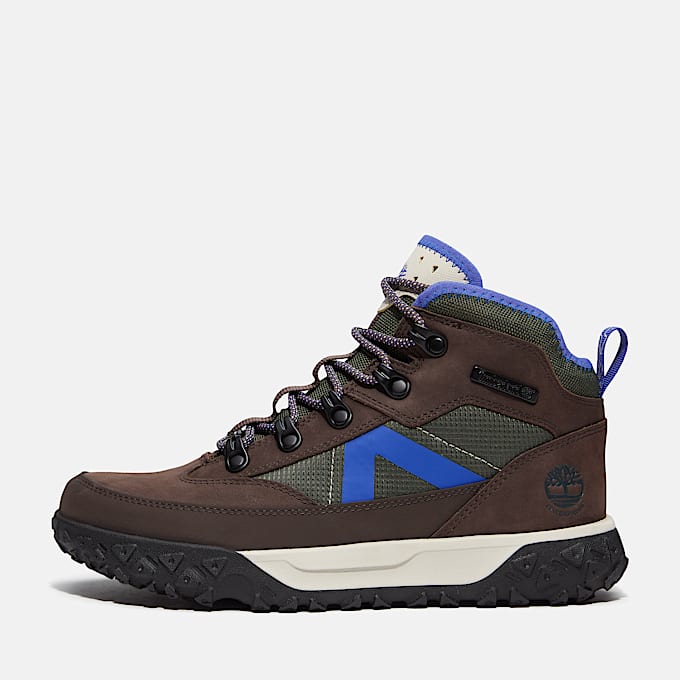 Halbhoher wasserdichter GreenStride Motion 6 Sneaker fr Kinder in DunkelbraunDunkelgrn TBL Braun ALT8