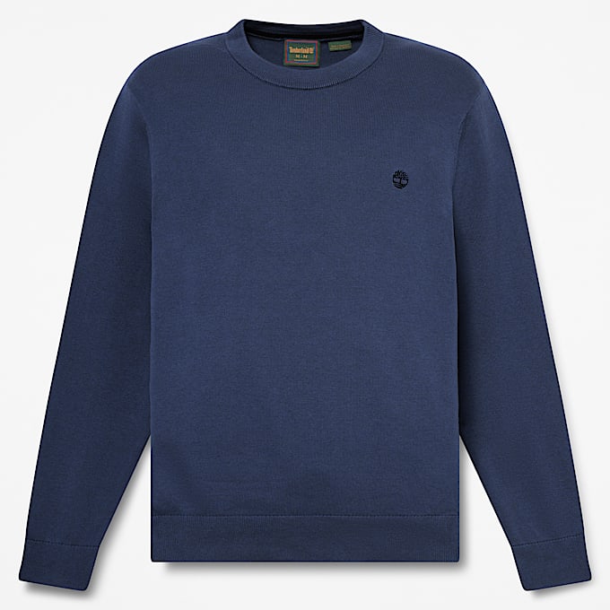 Williams River Baumwollpullover mit Rundhalsausschnitt fr Herren in Dunkelblau TBL Blau HERO