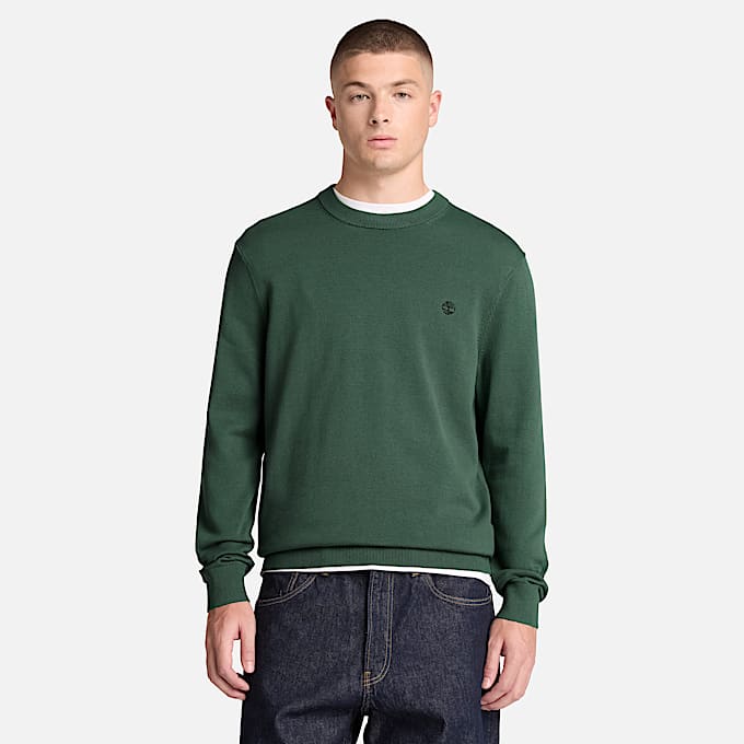 Williams River Baumwollpullover mit Rundhalsausschnitt fr Herren in Grn TBL Grn ALT1
