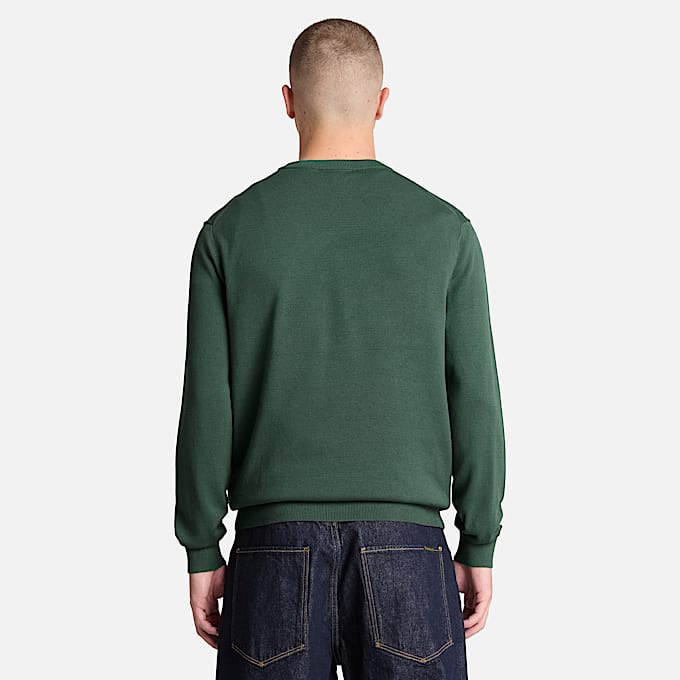 Williams River Baumwollpullover mit Rundhalsausschnitt fr Herren in Grn TBL Grn ALT8