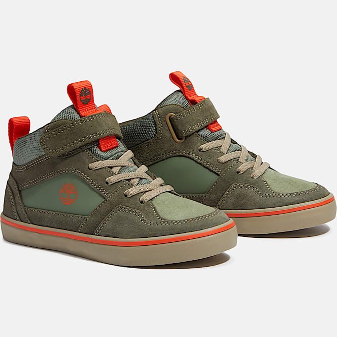 Halbhoher Stone Jump Sneaker mit Klettverschluss fr Jugendliche in HellgrnDunkelgrn TBL Grn ALT4