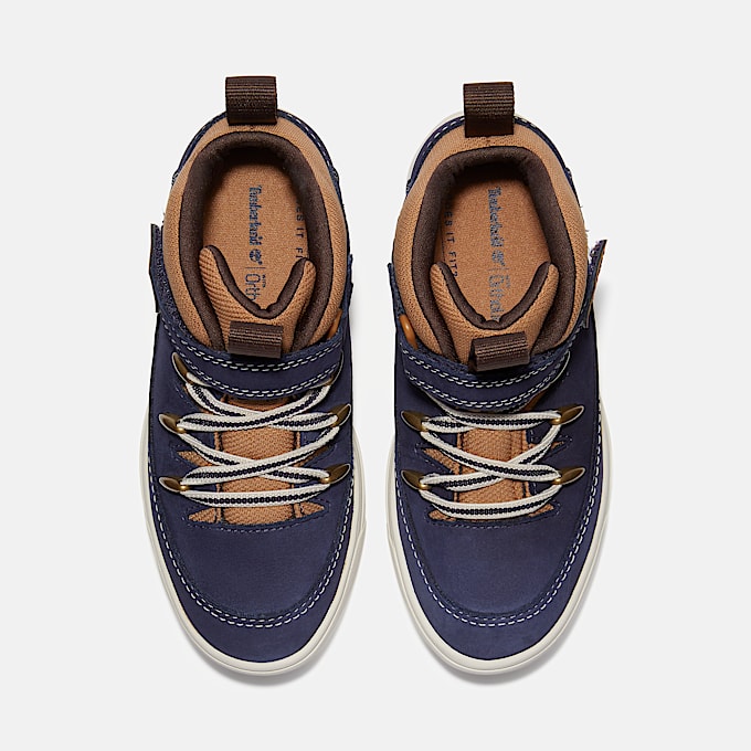 Halbhoher Lisbon Street Sneaker mit Klettverschluss fr Jugendliche in DunkelblauBraun TBL Braun ALT2