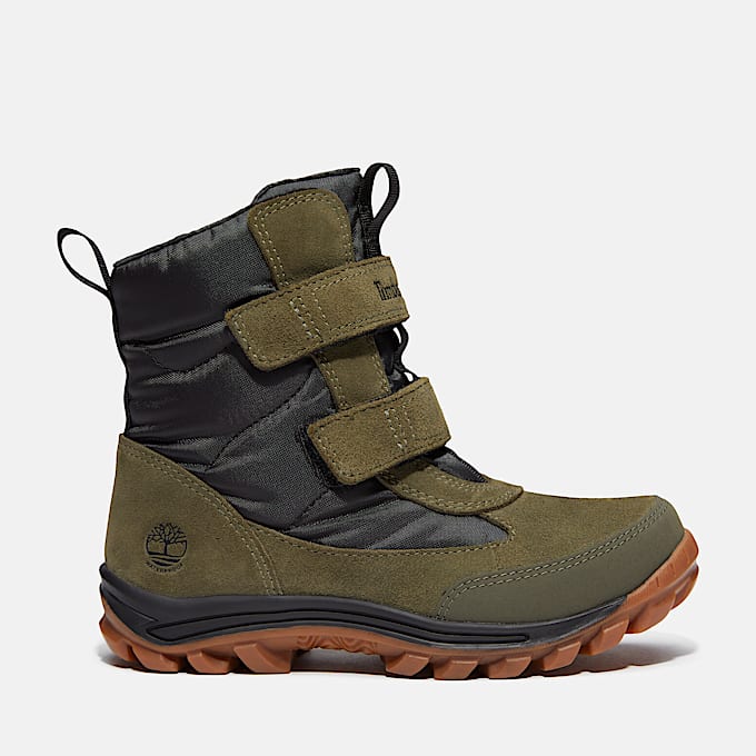 Chillberg Snow Boot mit Klettverschluss fr Jugendliche in Dunkelgrn TBL Grn HERO