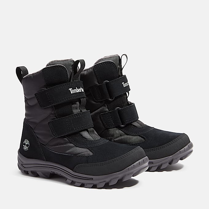 Chillberg Snow Boot mit Klettverschluss fr Jugendliche in Schwarz TBL Schwarz ALT4