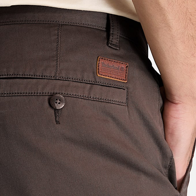 Claremont Chinohose aus Twill mit schmalem Bein fr Herren in Dunkelbraun TBL Braun ALT3