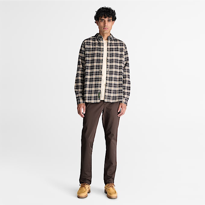 Claremont Chinohose aus Twill mit schmalem Bein fr Herren in Dunkelbraun TBL Braun ALT2