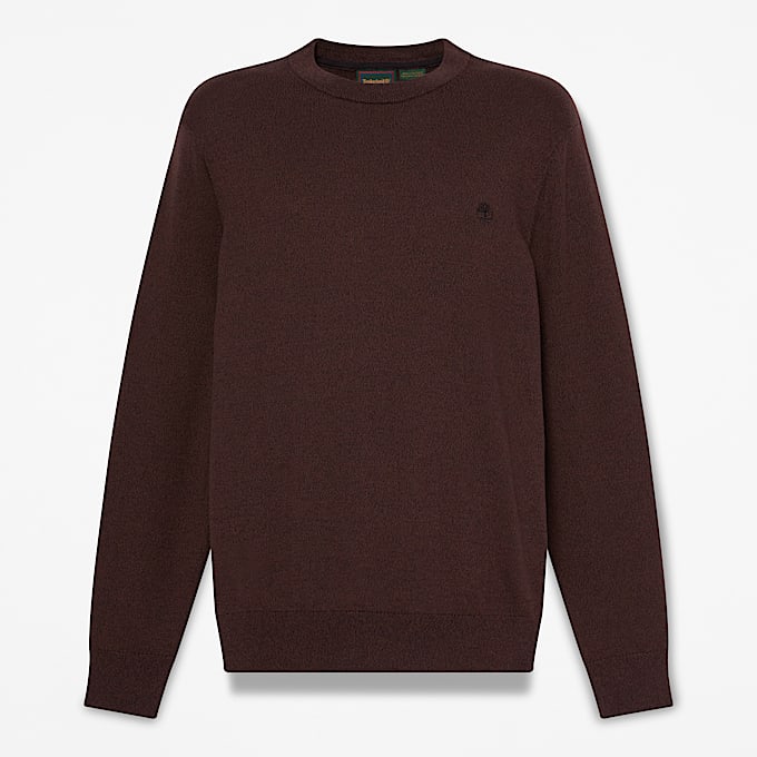 Williams River Baumwollpullover mit Rundhalsausschnitt fr Herren in Dunkelbraun TBL Braun HERO