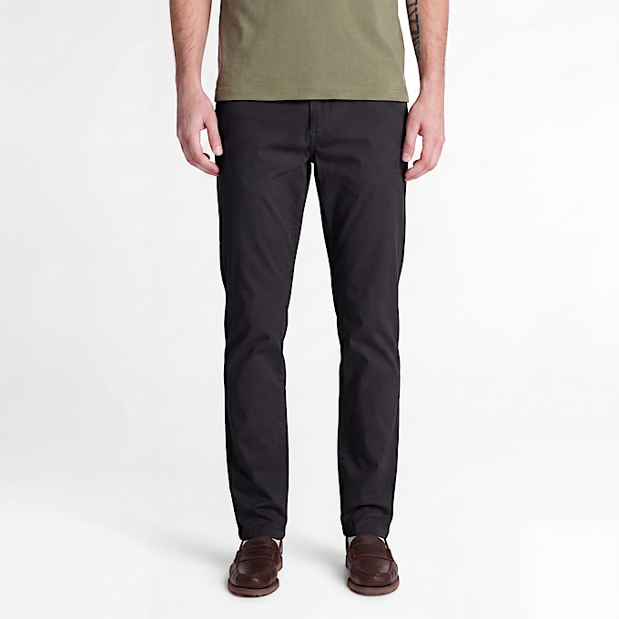 Claremont Chinohose aus Twill mit schmalem Bein fr Herren in Schwarz TBL Schwarz ALT1