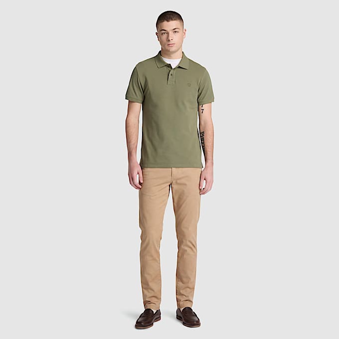 Claremont Chinohose aus Twill mit schmalem Bein fr Herren in Hellbraun TBL Braun ALT2