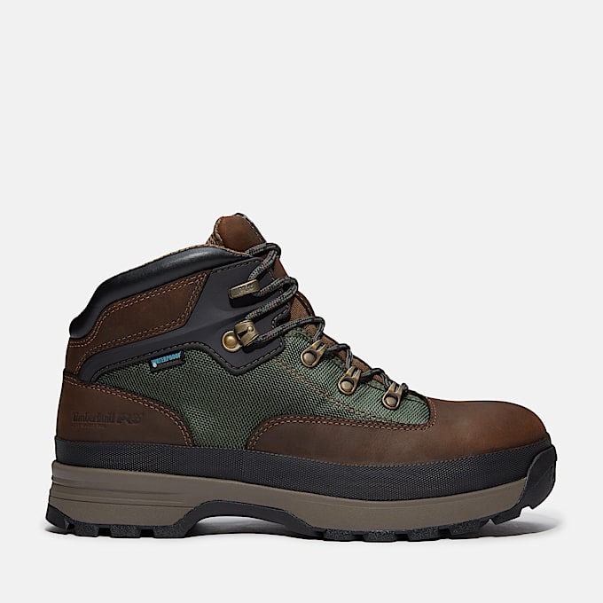 Wasserfester mittelhoher Timberland PRO Euro Hiker XT Wanderstiefel fr Herren in Braun TBL Braun HERO