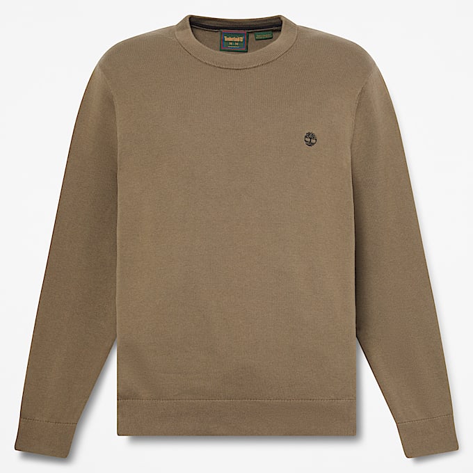 Williams River Baumwollpullover mit Rundhalsausschnitt fr Herren in Dunkelgrn TBL No Color HERO