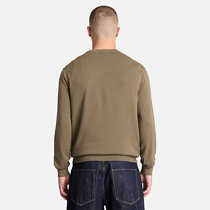 Williams River Baumwollpullover mit Rundhalsausschnitt fr Herren in Dunkelgrn TBL No Color ALT8