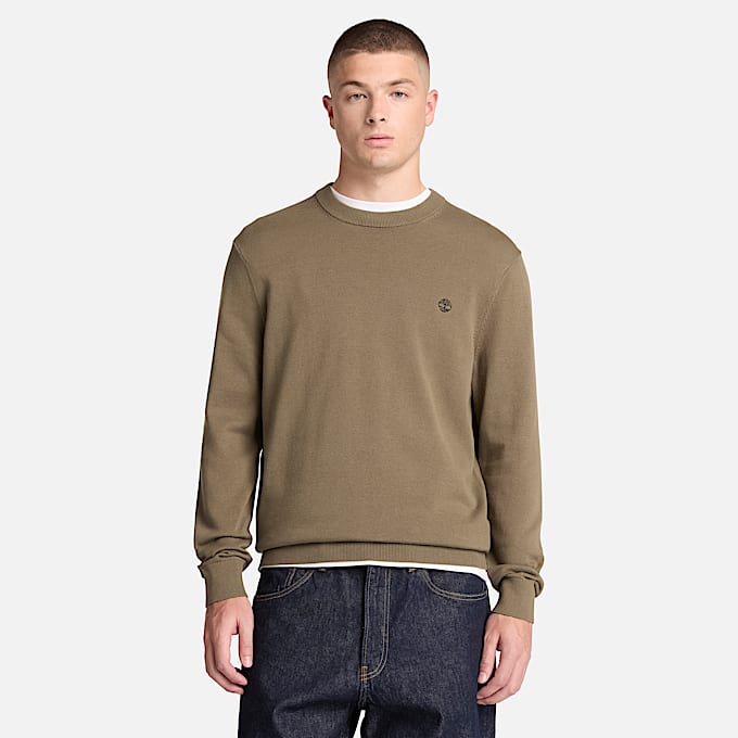 Williams River Baumwollpullover mit Rundhalsausschnitt fr Herren in Dunkelgrn TBL No Color ALT1