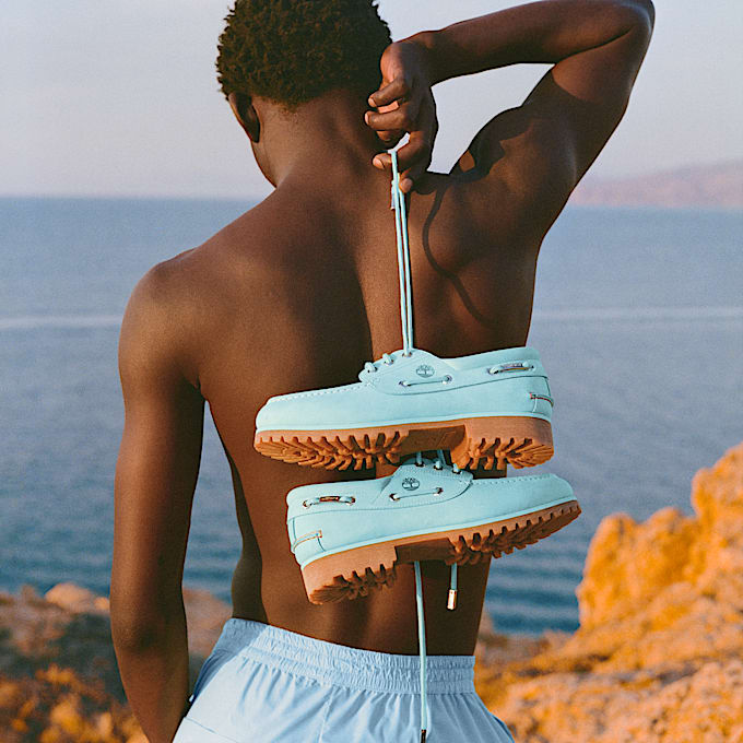 Timberland x Jacquemus Authentic Bootsschuh in Hellblau TBL Blau MKTG3
