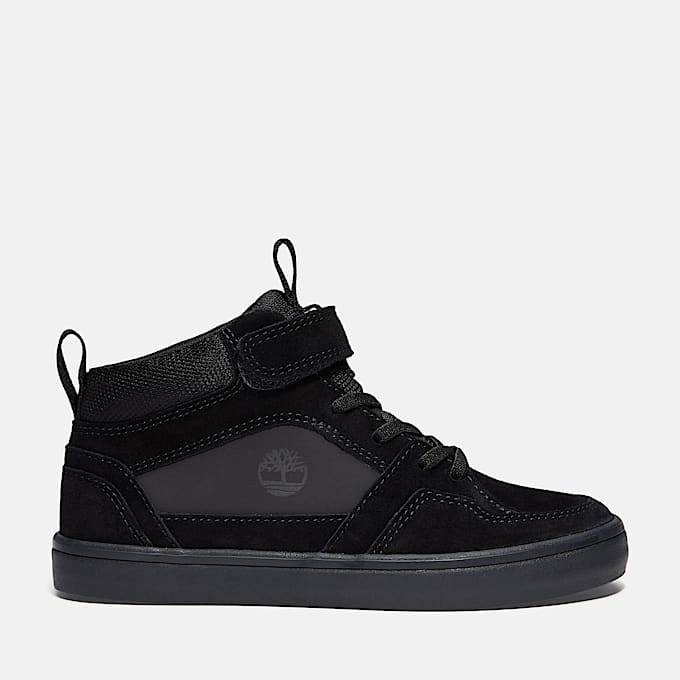 Halbhoher Stone Jump Sneaker mit Klettverschluss fr Kinder in Schwarz TBL Schwarz HERO