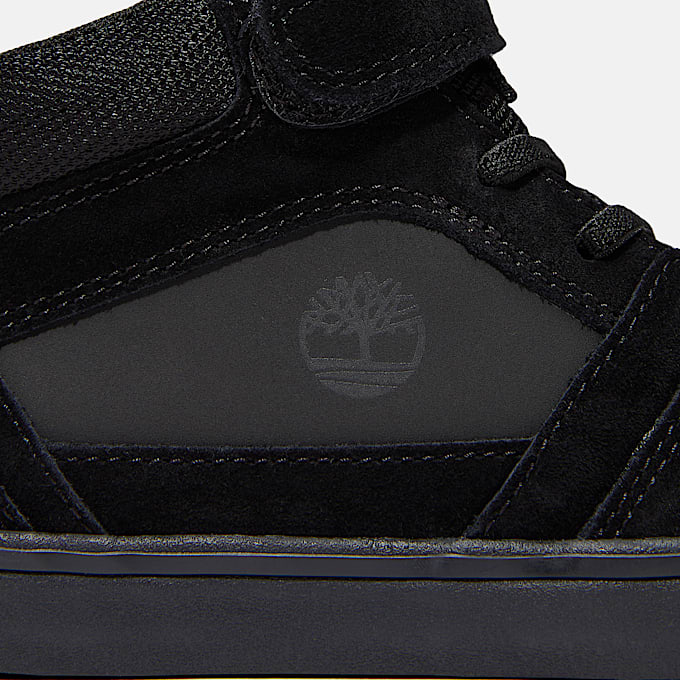 Halbhoher Stone Jump Sneaker mit Klettverschluss fr Kinder in Schwarz TBL Schwarz ALT7