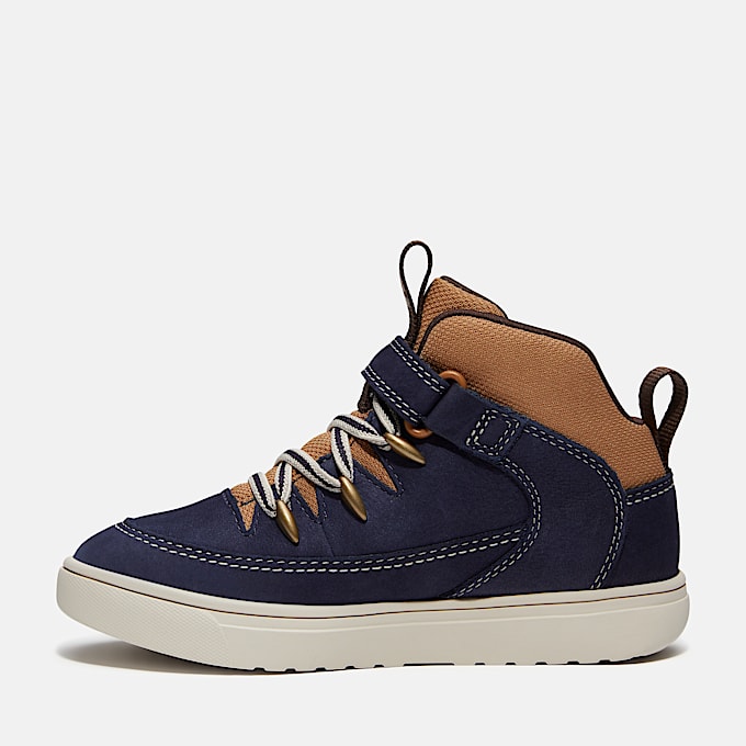 Halbhoher Lisbon Street Sneaker mit Klettverschluss fr Kinder in DunkelblauBraun TBL Blau ALT6