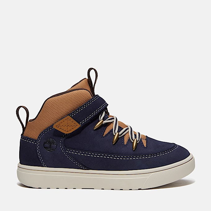 Halbhoher Lisbon Street Sneaker mit Klettverschluss fr Kinder in DunkelblauBraun TBL Blau HERO
