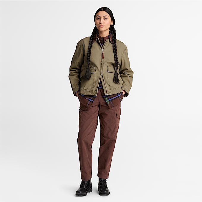 Strafford Jacke 20 aus WashedCanvas fr Damen in Dunkelgrn TBL Grn ALT2