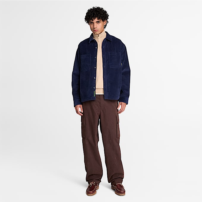 Hemdjacke aus Cord fr Herren in Dunkelblau TBL Blau ALT2