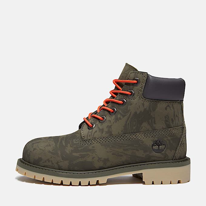 Wasserdichter Timberland Premium 6Inch Boot fr Kinder in Dunkelgrn TBL Grn ALT8