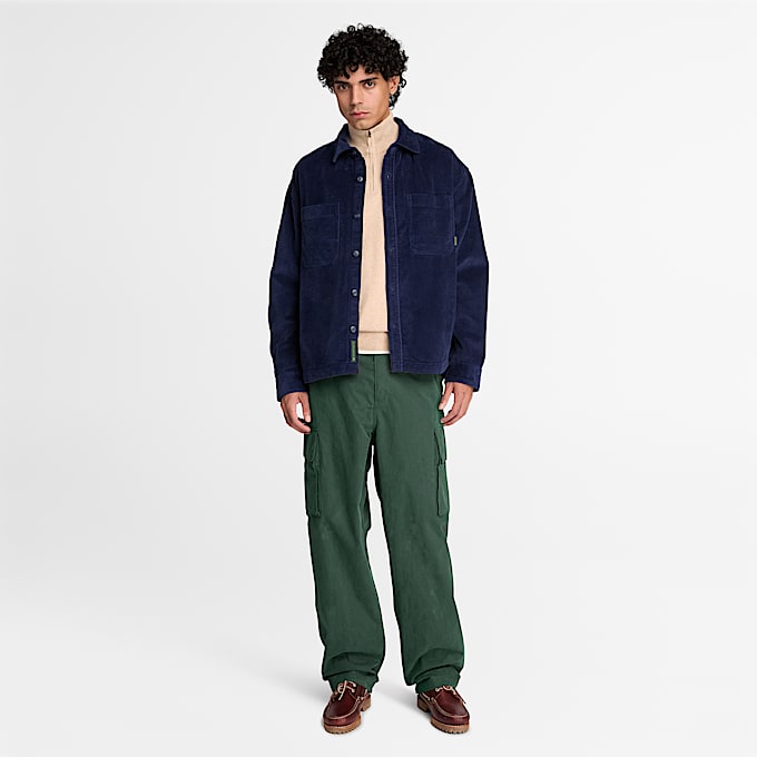 Hemdjacke aus Cord fr Herren in Dunkelgrn TBL Grn ALT2