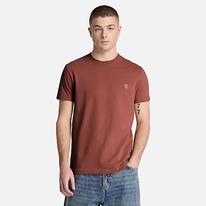 Dunstan River KurzarmTShirt mit schmaler Passform fr Herren in Braun TBL Braun ALT1