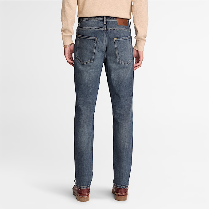 Schmale DenimHose fr Herren in Dunkelblau TBL Blau ALT8