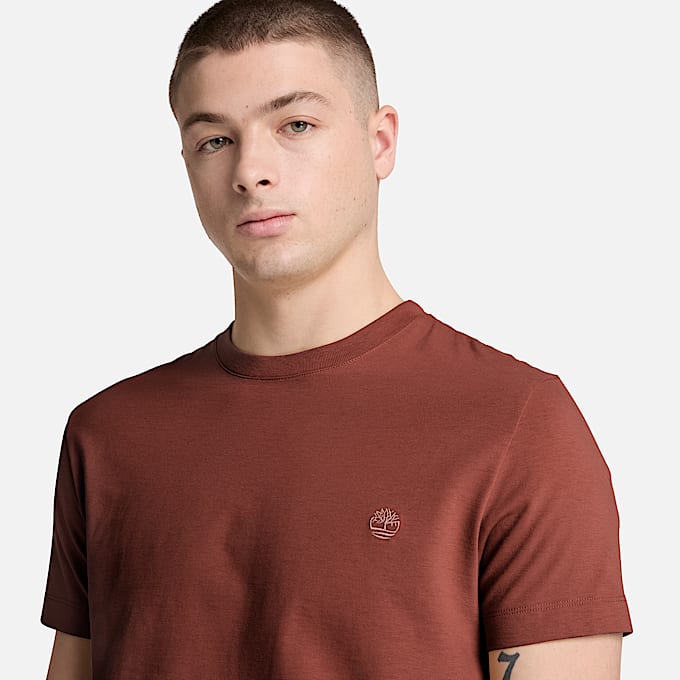 Dunstan River KurzarmTShirt mit schmaler Passform fr Herren in Braun TBL Braun ALT3