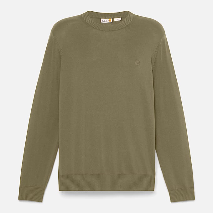 Stckgefrbter Merrymack River Pullover fr Herren in Grn TBL Grn HERO