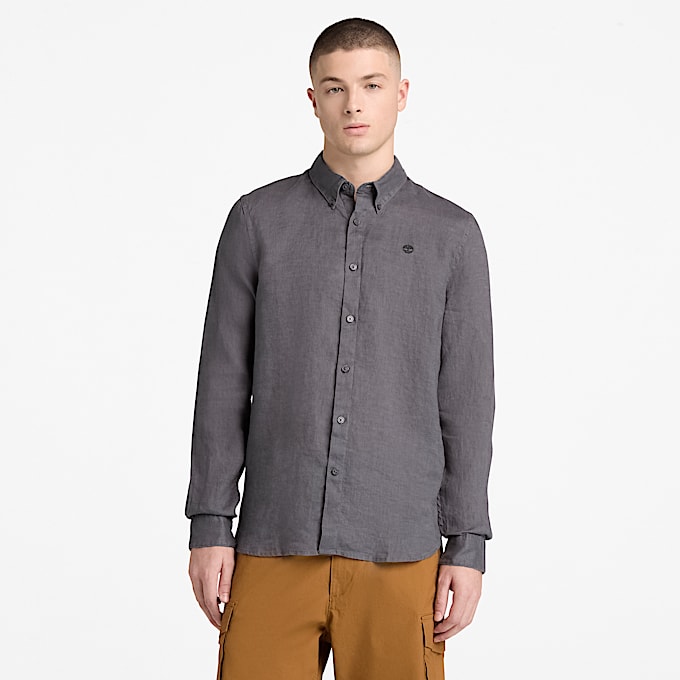 Mill Brook Leinenhemd fr Herren in Grau TBL Grau ALT1
