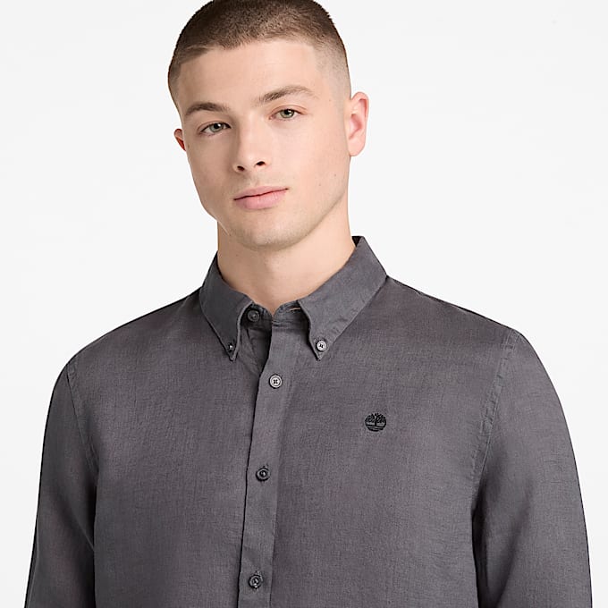 Mill Brook Leinenhemd fr Herren in Grau TBL Grau ALT3