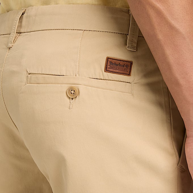 Claremont Chinohose aus Twill mit schmalem Bein fr Herren in Beige TBL Beige ALT3