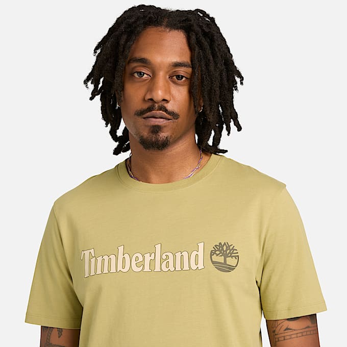 Kennebec River Linear LogoTShirt fr Herren in Grn TBL Grn ALT3
