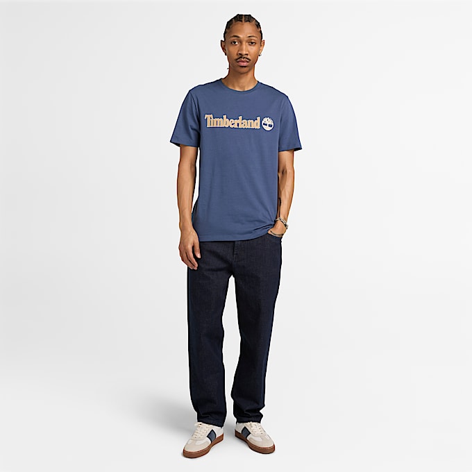 Kennebec River Linear LogoTShirt fr Herren in Blau TBL Blau ALT2