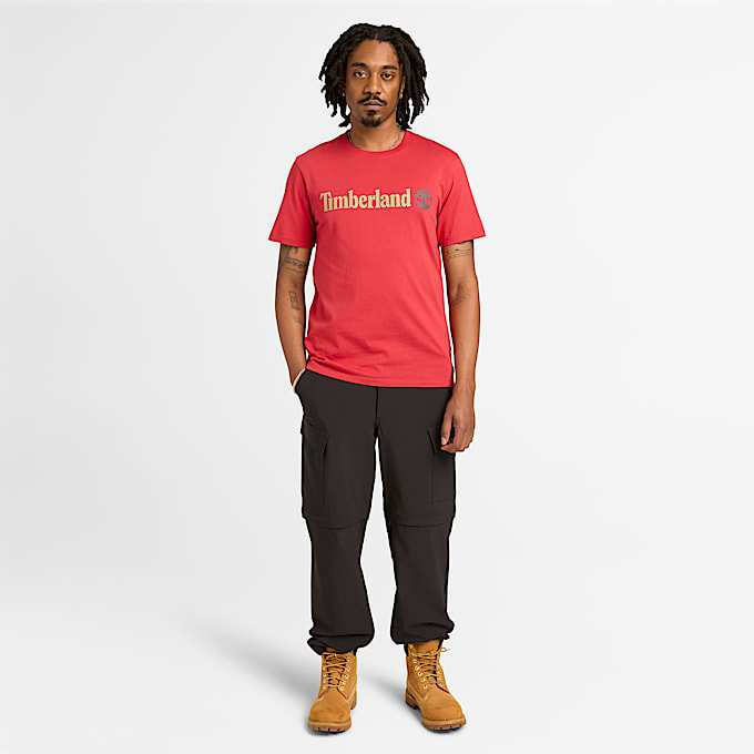 Kennebec River Linear LogoTShirt fr Herren in Rot TBL Rot ALT2