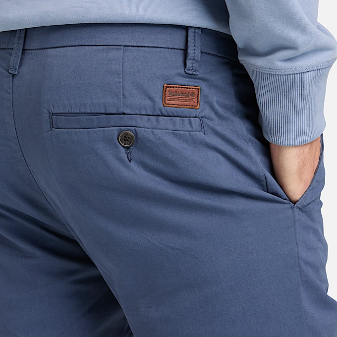 Claremont Chinohose aus Twill mit schmalem Bein fr Herren in Blau TBL Blau ALT3