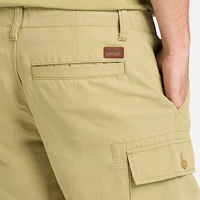 Brookline Cargoshorts aus Baumwolle und Leinen fr Herren in Grn TBL Grn ALT3