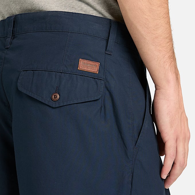 Claremont PopelineChinoshorts mit Bundfalten fr Herren in Blau TBL Blau ALT3