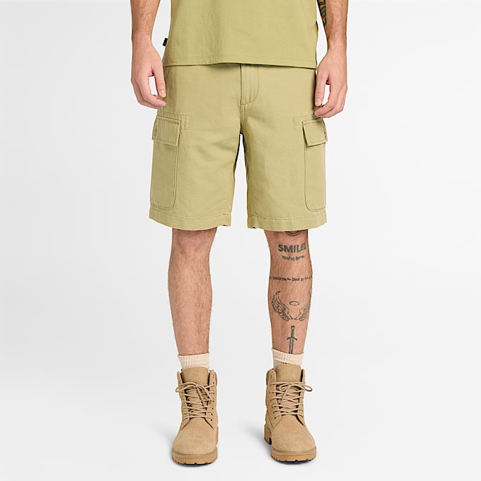 Brookline Cargoshorts aus Baumwolle und Leinen fr Herren in Grn TBL Grn ALT1