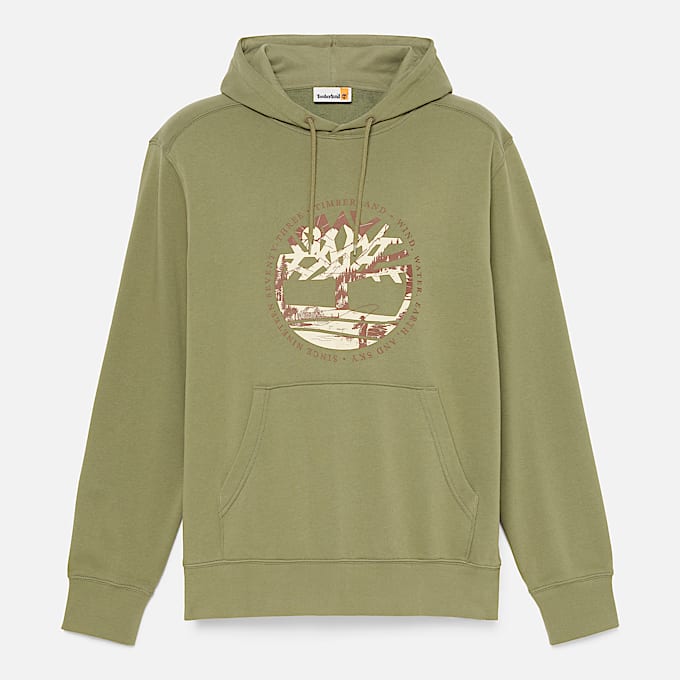 Hoodie mit HausamSeeGrafik fr Herren in Braun TBL Braun HERO