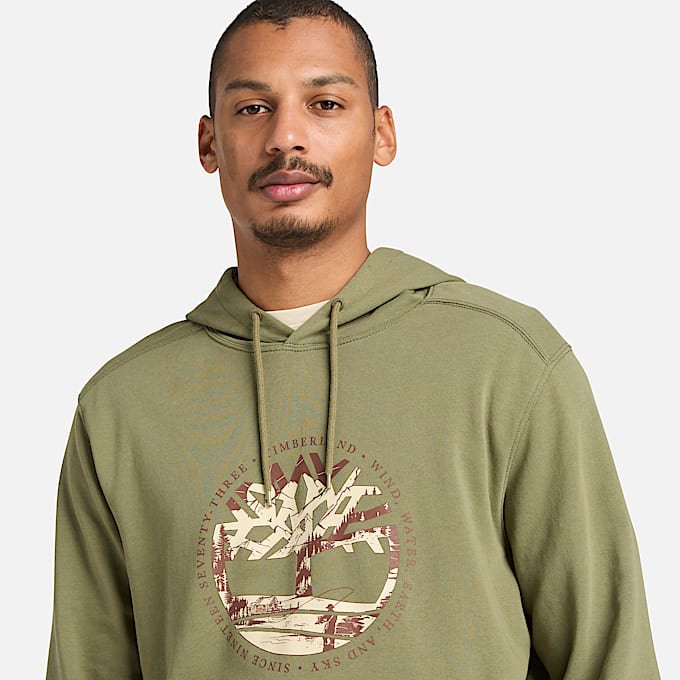 Hoodie mit HausamSeeGrafik fr Herren in Braun TBL Braun ALT3