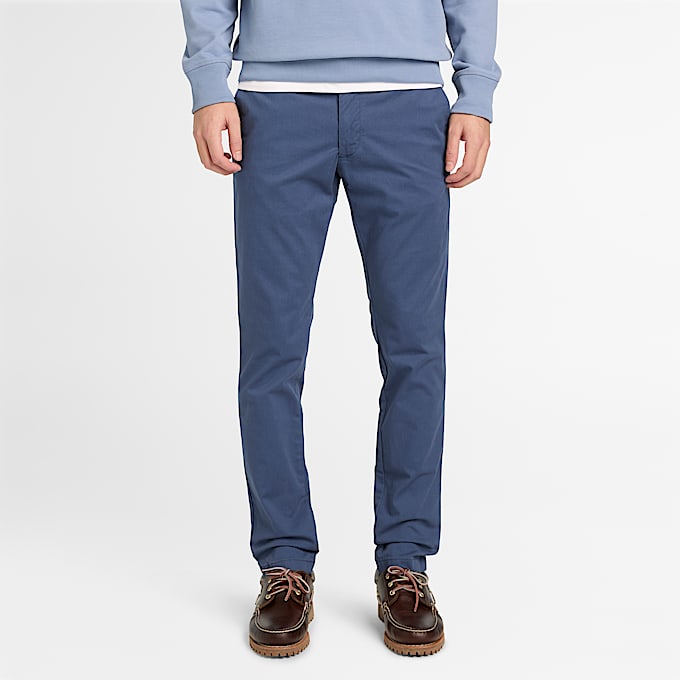 Claremont Chinohose aus Twill mit schmalem Bein fr Herren in Blau TBL Blau ALT1