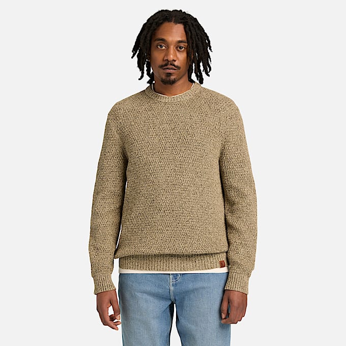 Strukturierter Baumwollpullover fr Herren in Grn TBL Grn ALT1
