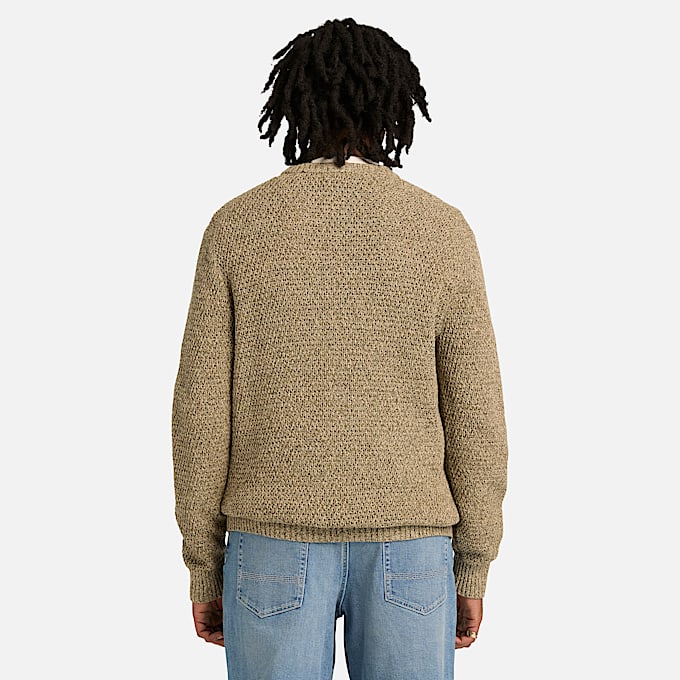 Strukturierter Baumwollpullover fr Herren in Grn TBL Grn ALT8