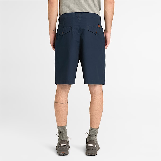 Claremont PopelineChinoshorts mit Bundfalten fr Herren in Blau TBL Blau ALT8