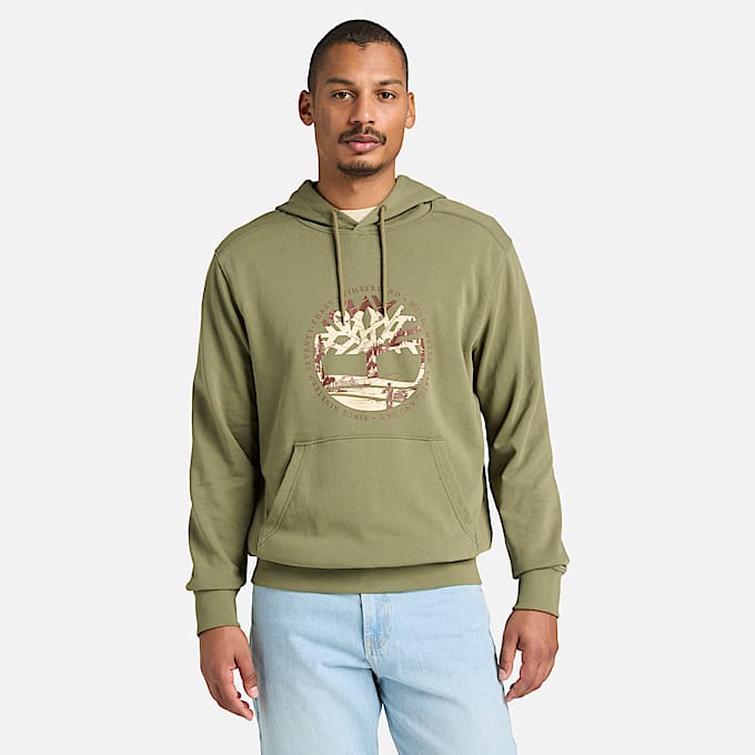 Hoodie mit HausamSeeGrafik fr Herren in Braun TBL Braun ALT1