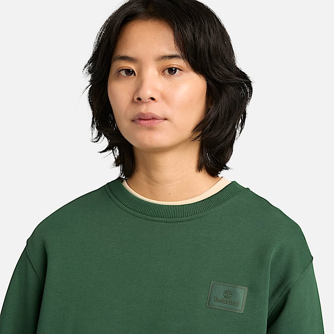 Silicon Badge Sweatshirt mit Rundhalsausschnitt fr Herren in Grn TBL Grn ALT4